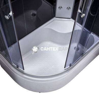 Душевой бокс с гидромассажем Q-tap 12080.2R Black/Grey