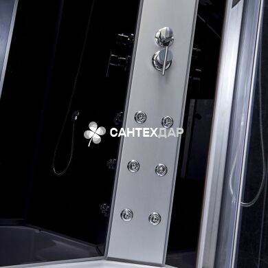 Душевой бокс с гидромассажем Q-tap 12080.2R Black/Grey