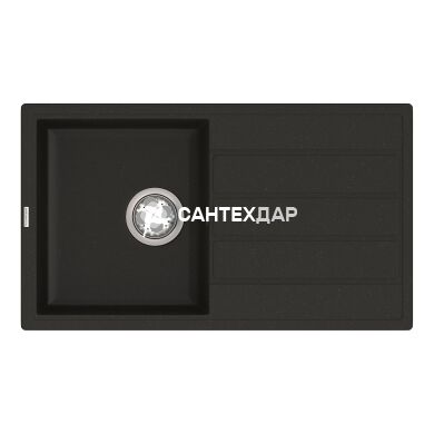 Мойка кварцевая Vankor Easy EMP 02.76 Black + сифон