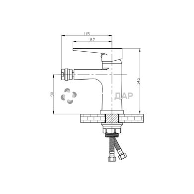 Смеситель для биде GF Italy 01-001AF-35 CRM
