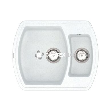 Мойка кварцевая Vankor Norton NMP 03.63 White stone + сифон