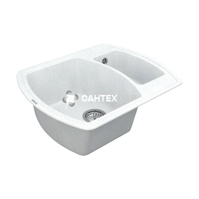 Мойка кварцевая Vankor Norton NMP 03.63 White stone + сифон