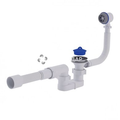 Сифон для ванны ANI Plast E055 выпуск 1 1/2" выход 50 мм с переливом