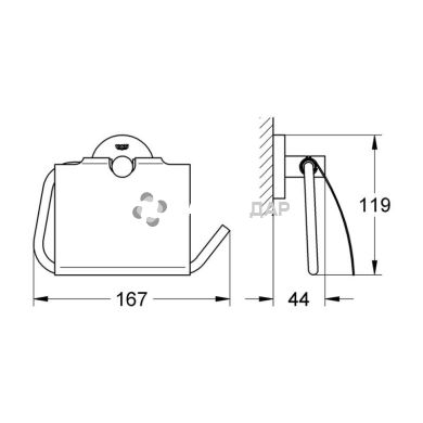 Держатель туалетной бумаги Grohe Essentials 40367001