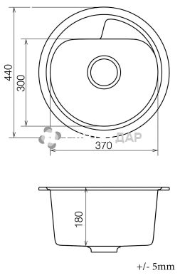 Мойка кварцевая Vankor Polo PMR 01.44 Gray + сифон