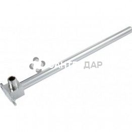 Колено KAN Push 14x2 мм с трубкой Cu 15 мм с кронштейном L 210 мм никель