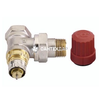 Кран радиаторный Danfoss RA-N для термоголовки 1/2" угловой с преднастройкой 013G0013