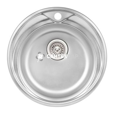 Мийка кухонна з нержавіючої сталі Qtap D510 Micro Decor 0,8 мм