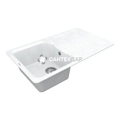 Мийка кварцева Vankor Sigma SMP 02.85 White stone + сифон