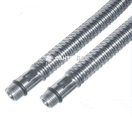 Подводка гибкая Gross для смесителя гофрированная нержавеющая М10x1/2" пара 0,8 м