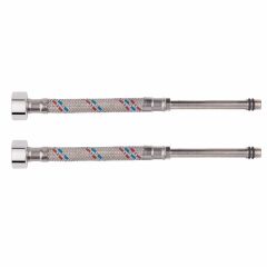 Подводка гибкая SD PLUS для смесителя в нержавеющей оплетке М10х1/2" пара 1,0 м удлиненная