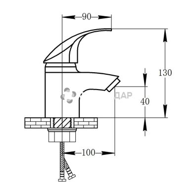 Смеситель для умывальника Potato P1007-40 на гайке