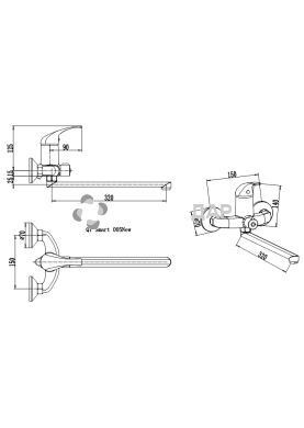 Смеситель для ванной Q-Tap Smart CRM 005 NEW