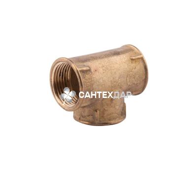 Тройник латунный KD 1" ВВВ облегченный