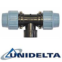 Тройник для труб ПНД Unidelta 20х3/4"ВРх20 мм