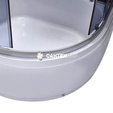 Гідробокс Lidz TANI 120x80L.GR, високий, скло тоноване, стінки чорні