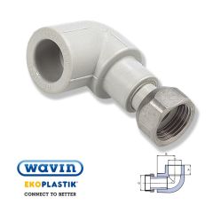 Колено с накидной гайкой ППР Wavin Ekoplastik 20х3/4" ВР