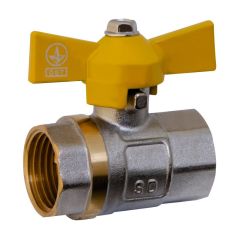 Кран шаровый для газа SD PN40 1" ВВ бабочка