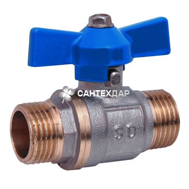 Кран шаровый SD PN30 1/2" НН бабочка