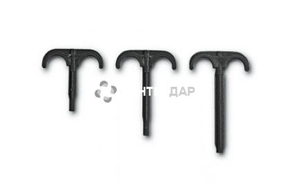 Крюк пластмассовый KAN для труб 14-20 мм L 77 мм двойной