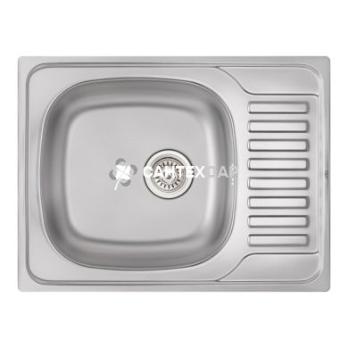 Мийка кухонна з нержавіючої сталі Qtap 6550 Satin 0,8 мм