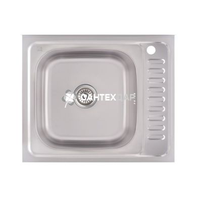 Кухонна мийка нержавіюча Lidz 6050-L Decor 0,6 мм