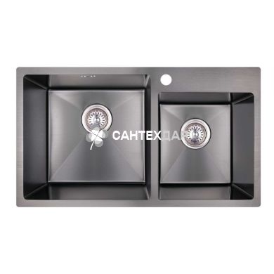 Мийка кухонна Imperial нержавійка S7843BL PVD black Handmade 2.7 / 1.0 мм