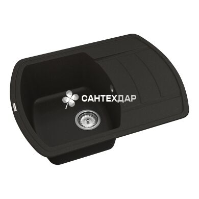 Мойка кварцевая Vankor Norton NMP 02.67 Black + сифон