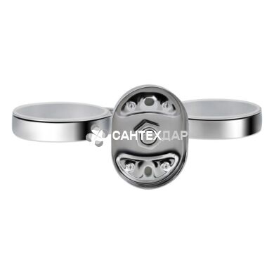 Стакан двойной Lidz (CRG)-114.04.02 с держателем зубных щеток