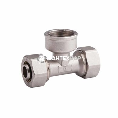 Тройник металлопластиковый обжимной SD Forte 20*3/4*20 ВР
