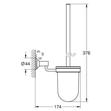 Туалетний йоржик Grohe EX Essentials Authentic 40658001 в комплекті