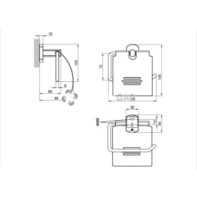 Держатель для туалетной бумаги QT Liberty CRM 1151 с крышкой
