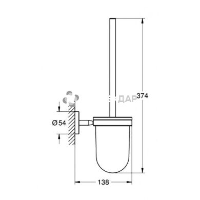 Йоржик туалетний Grohe BauCosmopolitan 40463001