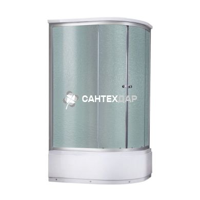 Гідробокс Lidz TANI 120x80L.FR, високий, скло Frost, стінки білі