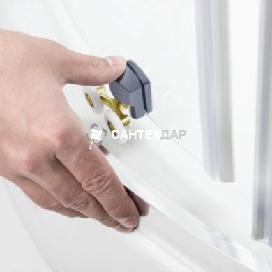 Гідробокс Lidz TANI 120x80L.FR, високий, скло Frost, стінки білі