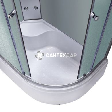 Гідробокс Lidz TANI 120x80L.FR, високий, скло Frost, стінки білі