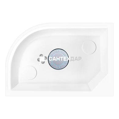 Гідробокс Lidz TANI 120x80L.FR, високий, скло Frost, стінки білі