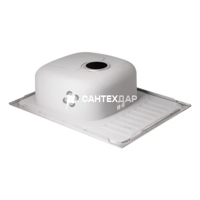 Мийка кухонна з нержавіючої сталі Qtap 6550 Micro Decor 0,8 мм