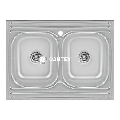 Кухонная мойка Lidz 6080 Satin 0,8 мм