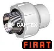 Муфта ППР Firat 20х3/4 НР белая
