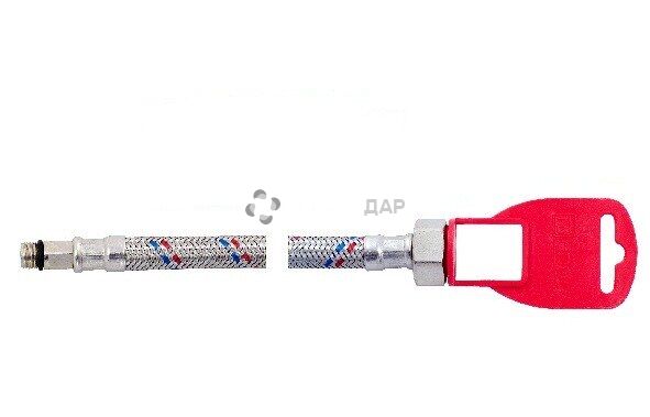 Подводка гибкая Fado для смесителя в нержавеющей оплетке M10х1/2"1.5 м короткая