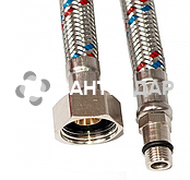 Подводка гибкая Gross для смесителя в нержавеющей оплетке М10x1/2" короткая 0,8 м