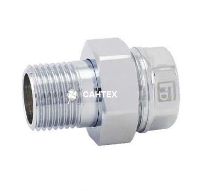 Сгон с американкой латунный FADO 1/2 НВ прямой хром