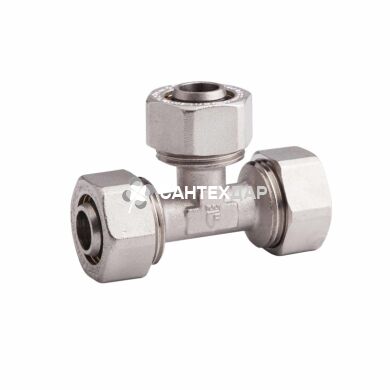 Тройник металлопластиковый обжимной SD Forte 20*20*20 мм