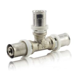 Тройник металлопластиковый пресс FADO 26x16x26 мм