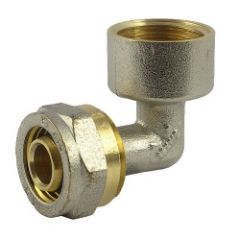 Угол металлопластиковый обжимной АБ 20х1/2" ВР