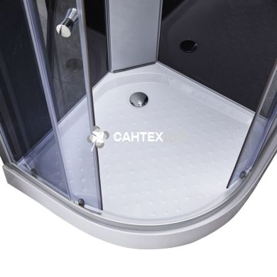 Душовий бокс Lidz TANI 90x90.GR низький скло тоноване стінки чорні