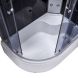 Гідробокс Lidz TANI 120x80R.GR, високий, скло тоноване, стінки чорні