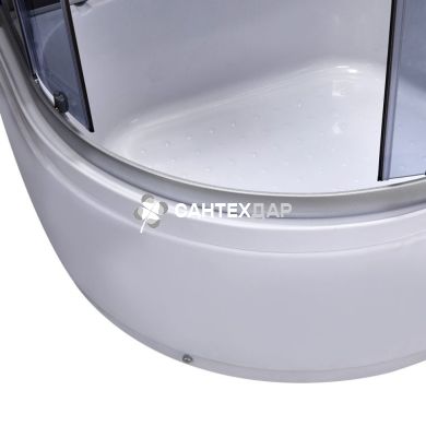 Гідробокс Lidz TANI 120x80R.GR, високий, скло тоноване, стінки чорні