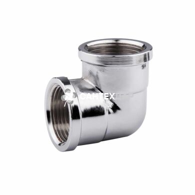 Колено латунное SD Forte 1/2 ВВ хром